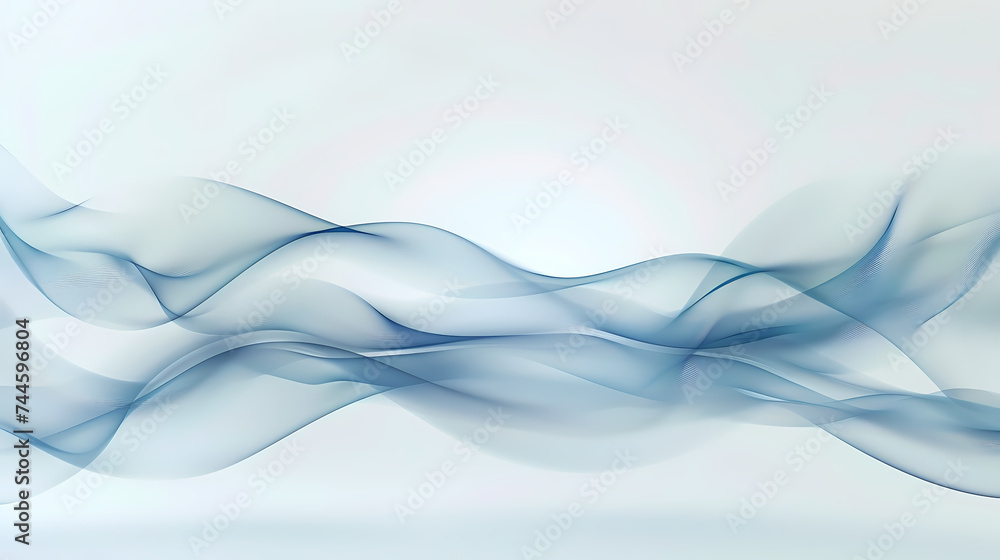 Abstract Blue Waves on White Background Abstract Blue Waves on White Background