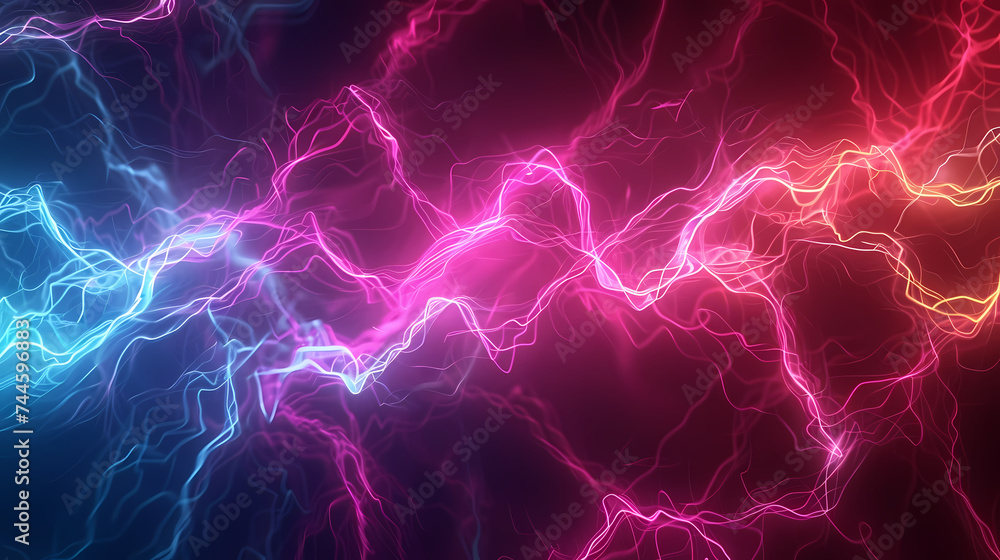 Vivid Pink and Blue Electric Plasma Background