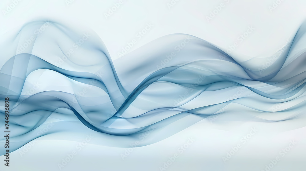 Abstract Blue Waves on White Background Abstract Blue Waves on White Background