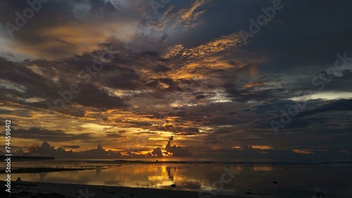time lapse sunset in Sumatera 