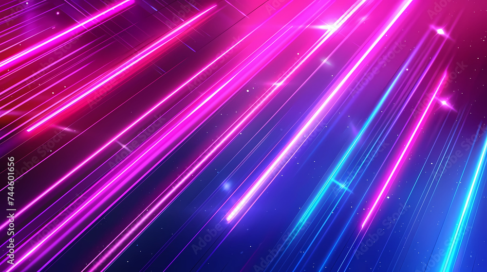 Vivid Neon Light Streaks in Motion Vivid Neon Light Streaks in Motion