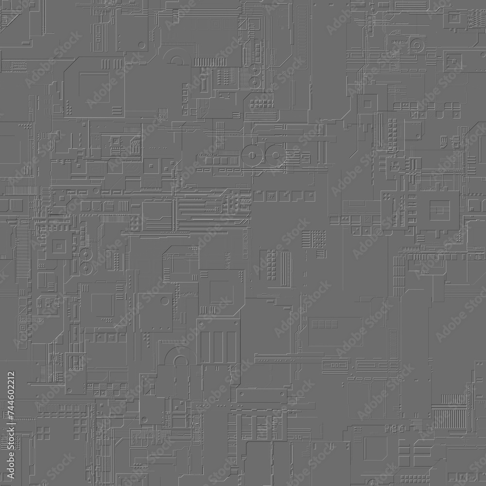 grey tech wall processor chip seamless tileable 3d texture bump map grey tech wall processor chip seamless tileable 3d texture bump map