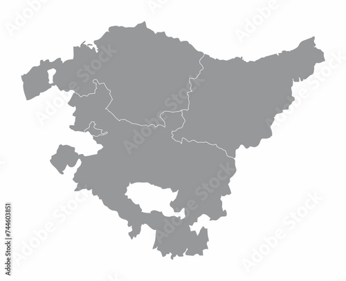Basque Country region map photo