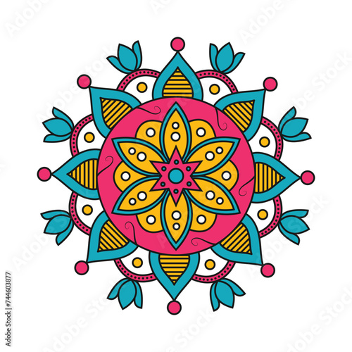 Beautiful and colourful mandala background