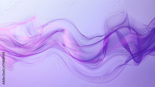パープルトーンの幻想的な波紋：洗練されたデジタルアートの美しさ