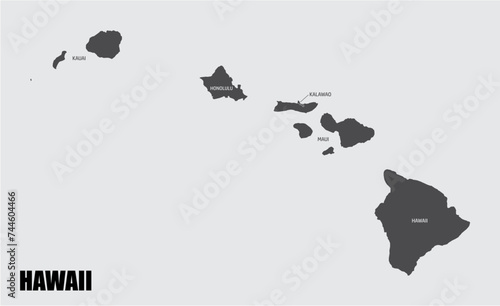 Hawaii counties map