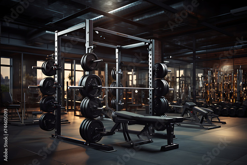 Gym and fitness interior 