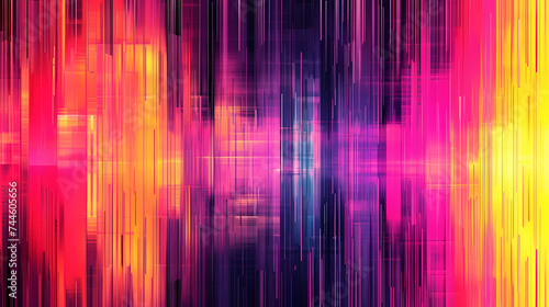 Vibrant Abstract Pixel Rain Digital Background