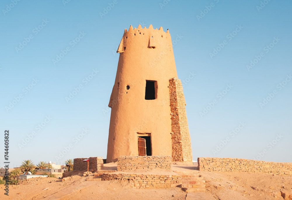Tower of an old castle in Saudi Arabia