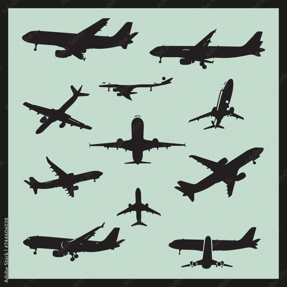 silhouettes of planes silhouettes of planes