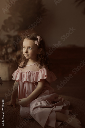 ritratto di bambina in stile quadro pittorico caravaggesco 