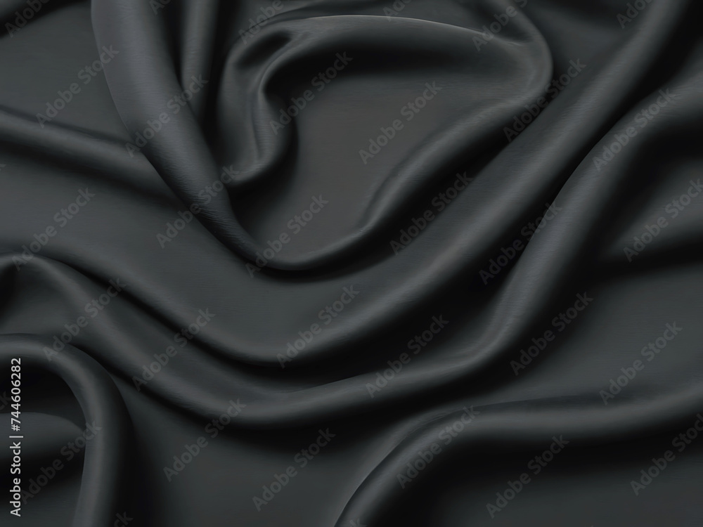Fototapeta premium a black close up fabric texture background