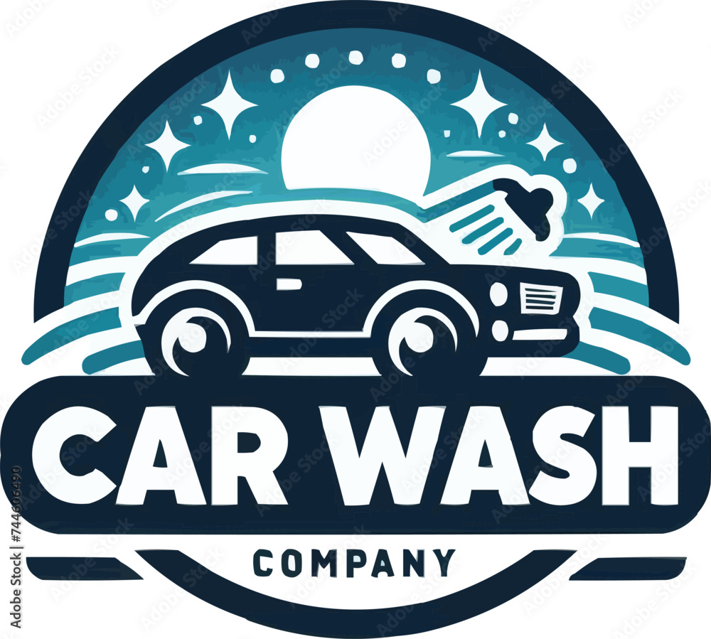 car wash company logo on a white background