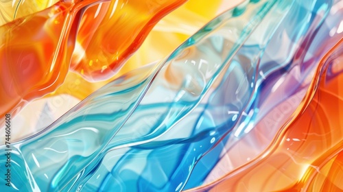 Vibrant glass art with colorful.