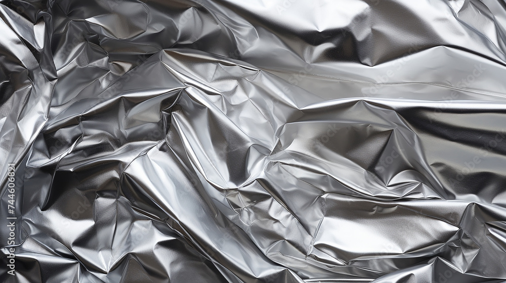 Aluminum foil texture background. Silver crumpled sheet of paper. Aluminum foil texture background. Silver crumpled sheet of paper.