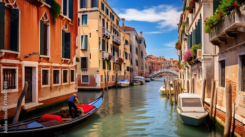Panoramic view of Grand Canal in Venice, ITALY