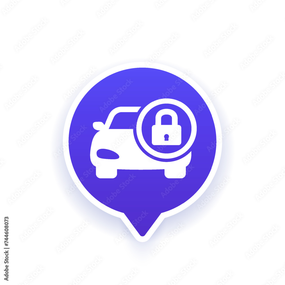 car lock icon, vector design car lock icon, vector design