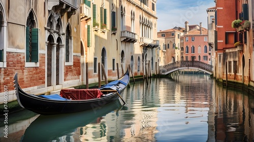 Venice canals with gondola © I