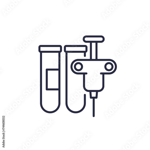 biopsy samples line icon, vector