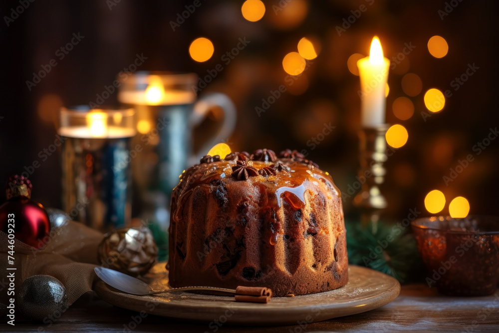 Indulge in the warmth of holiday cheer with this delectable Christmas cake
