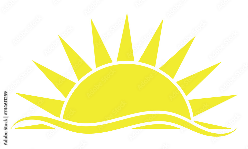 Sunset icon, sunrise icon. Sun, rise symbol. Morning icon. Sun Rise vector