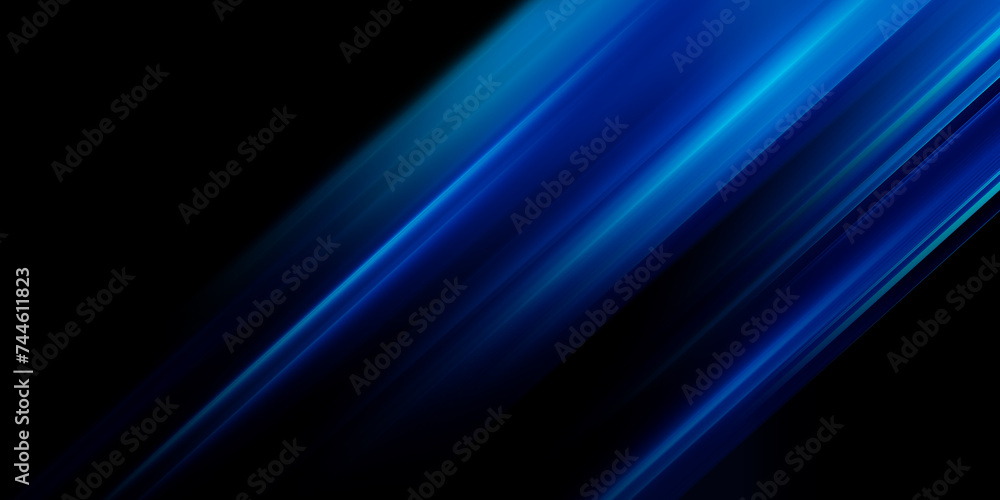 Illustration of light ray, stripe line with blue light, speed motion background
