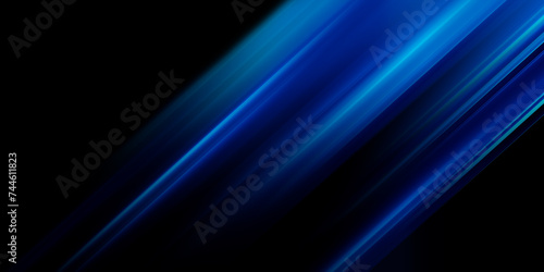 Illustration of light ray, stripe line with blue light, speed motion background 