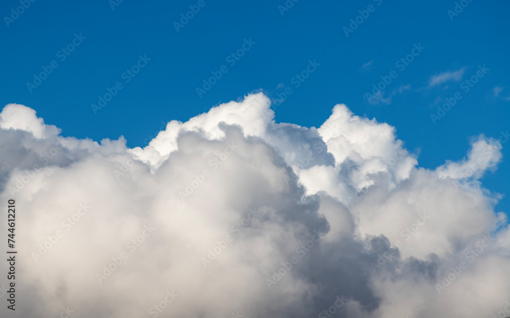 Beautiful bright blue sky with fluffy white clouds. Beautiful bright blue sky with fluffy white clouds.