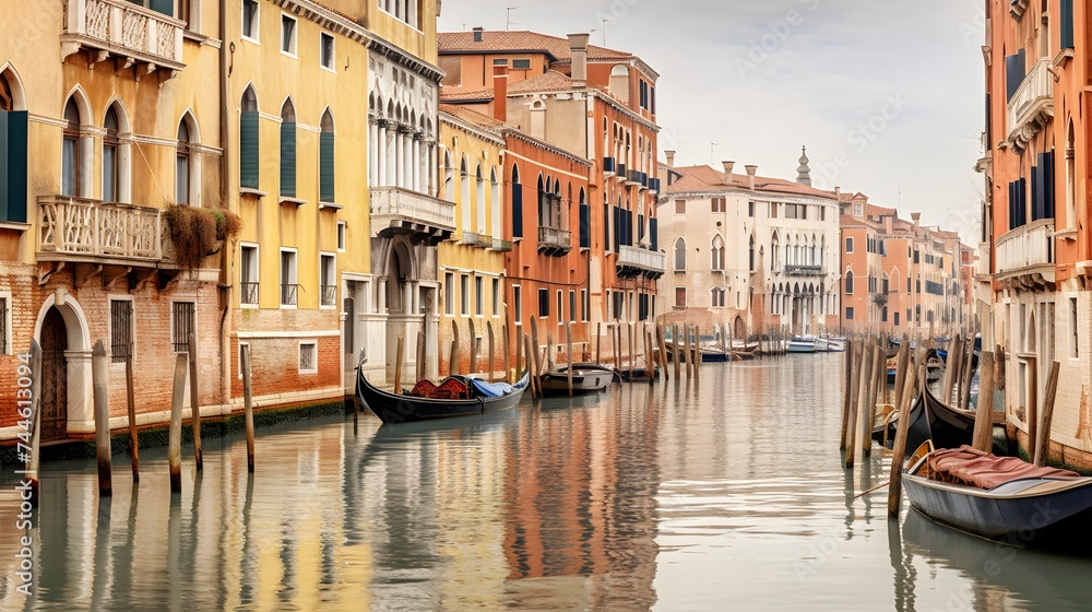 Grand Canal, Venice, Italy. Panoramic view of Venice.