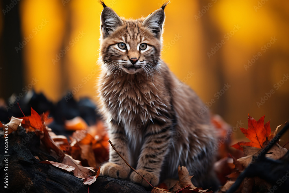 Bobcat in autumn