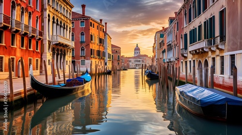 Venice, Italy. Panoramic view of the Grand Canal. © I