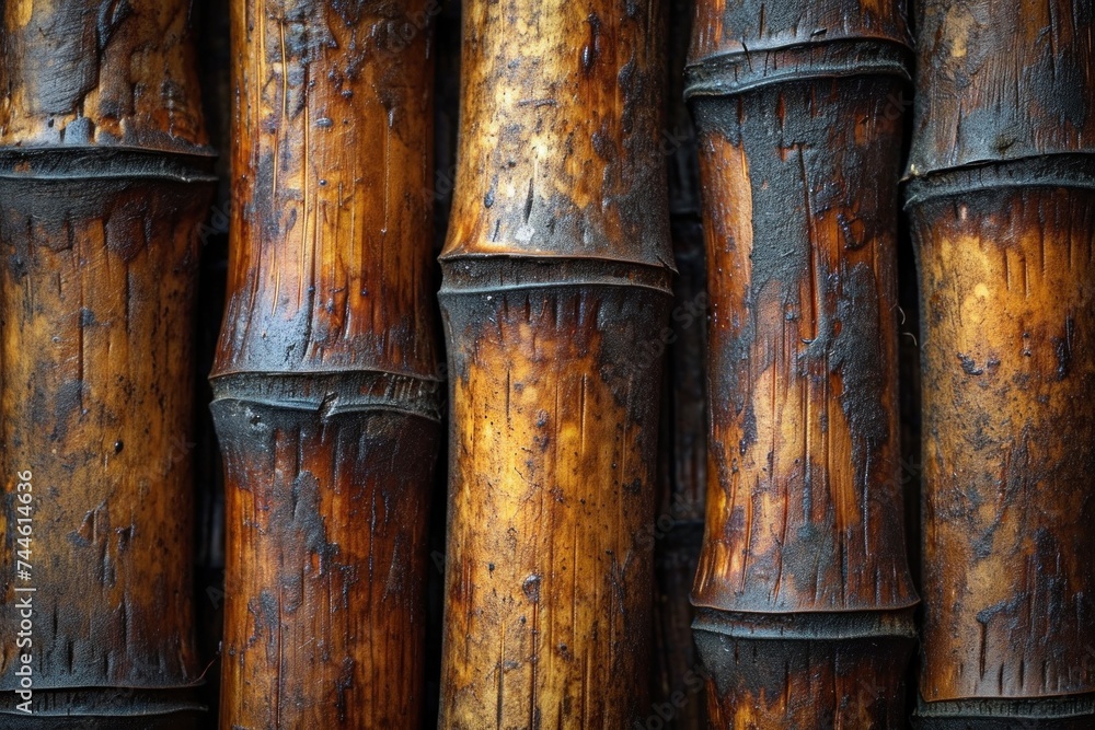 Close up of bamboo sticks Close up of bamboo sticks