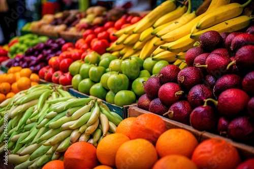 Feast your eyes on a vibrant display of market-fresh vegetables.