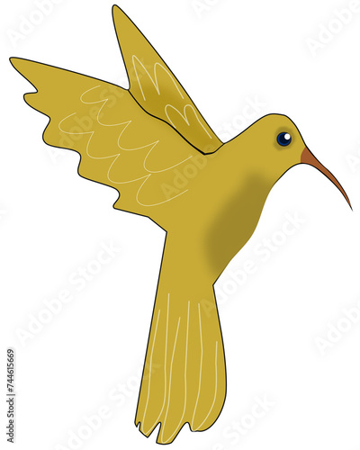 illustration of a yellow bird