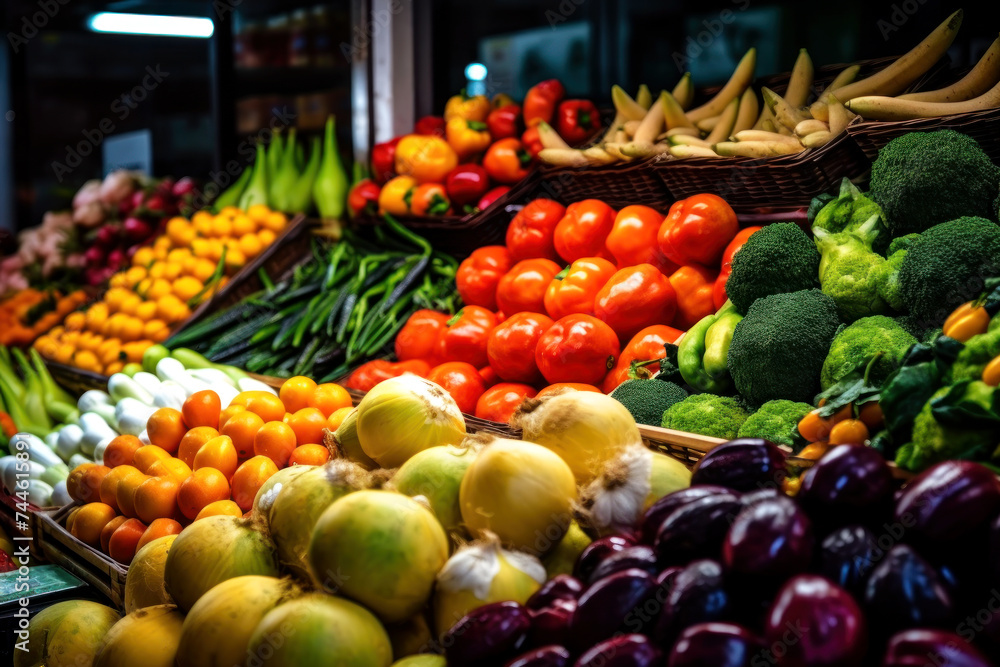 Feast your eyes on a vibrant display of market-fresh vegetables. Feast your eyes on a vibrant display of market-fresh vegetables.