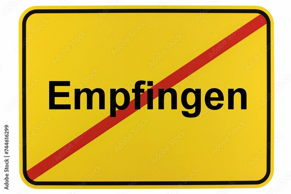 Illustration eines Ortsschildes der Gemeinde Empfingen im Schwarzwald Illustration eines Ortsschildes der Gemeinde Empfingen im Schwarzwald