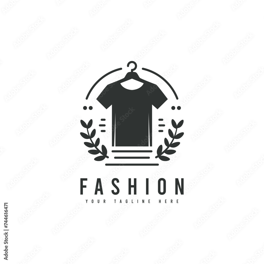 Fototapeta premium Fashion logo in simple minimalist style. For fashion trend logos, clothing or boutique logos.