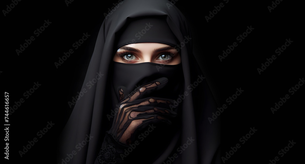 portrait of a woman in burqa