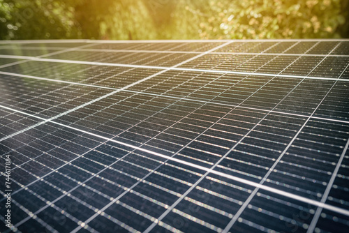 Solarzellen eines Solarpanels einer Solaranlage von Balkonkraftwerk