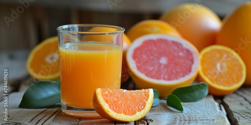 Cocktail of orange and grapefruit freshly squeezed juice smoothies  healthy lifestyle and nutrition 