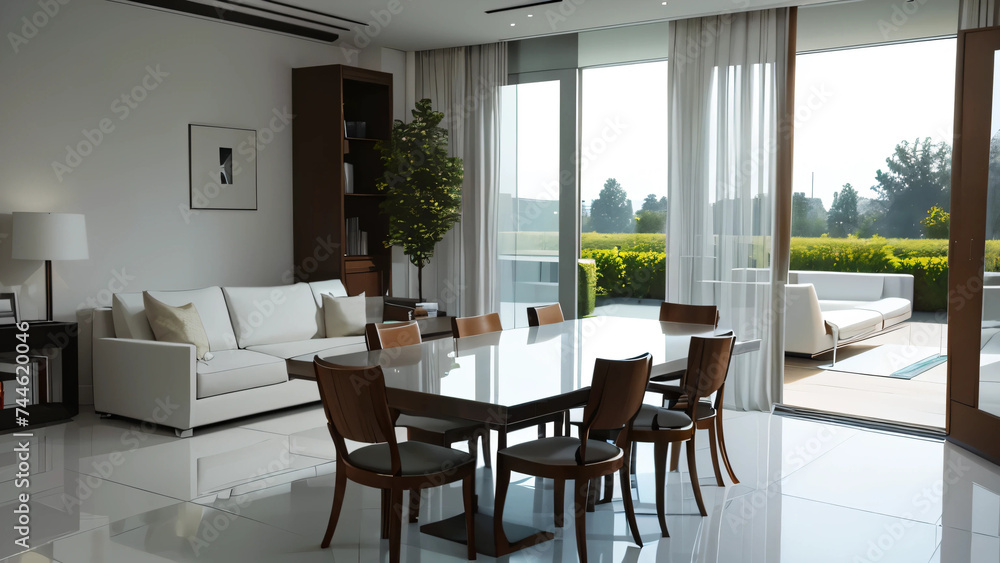 dining room with table