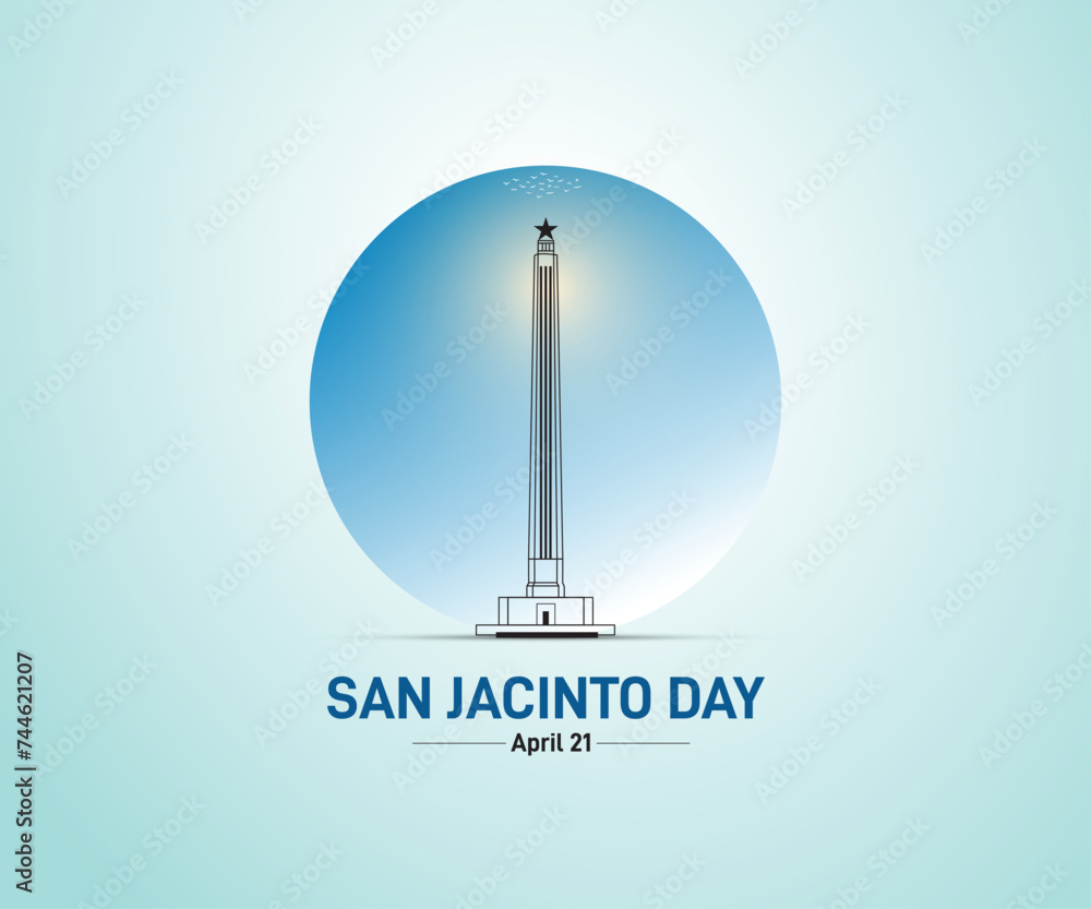 San Jacinto Day. San Jacinto Day Creative Concept vector illustration. 