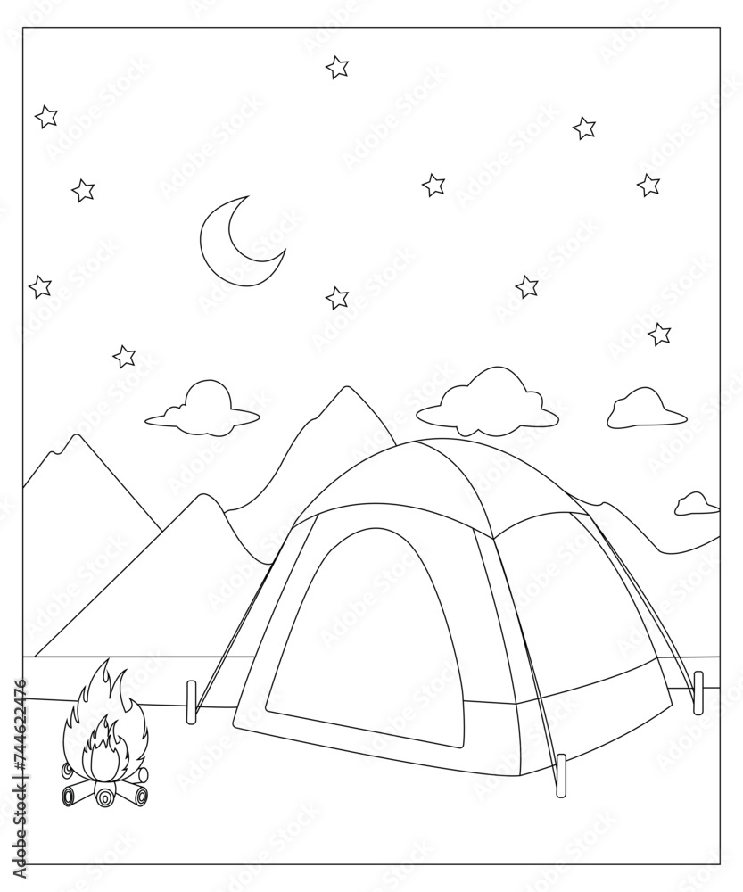 camp-coloring-page-summer-camp-coloring-book-colouring-book-camp