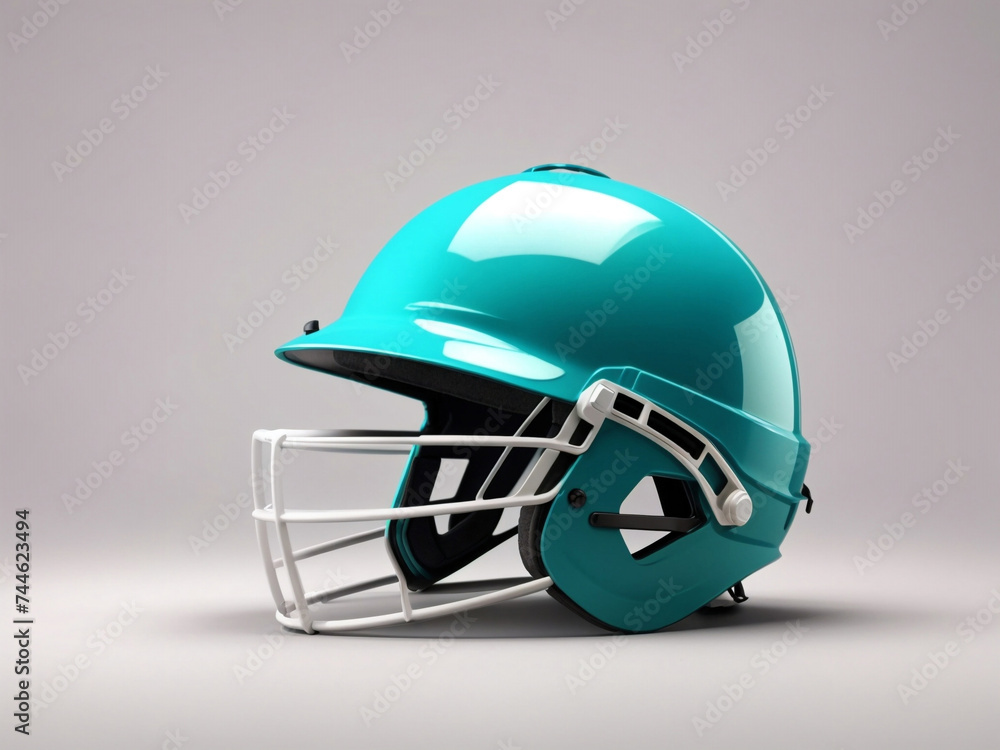 Fototapeta premium cricket helmet. colorful cricket helmet isolated on colorful background.
