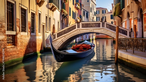 Panoramic view of a canal in Venice  ITALY