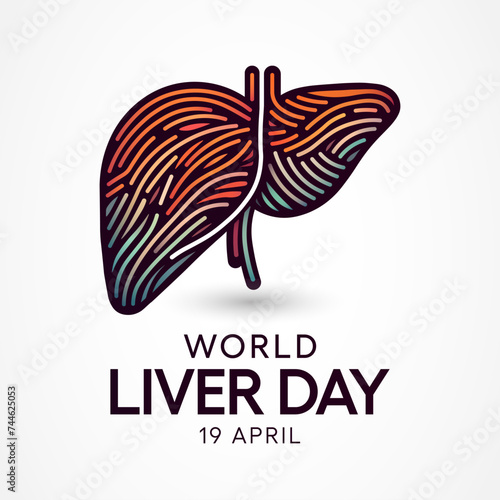 World Liver day is observed each year on April 19th across the globe. aims to raise global awareness of hepatitis a group of infectious diseases known as Hepatitis  A, B, C, D, and E. Vector art.