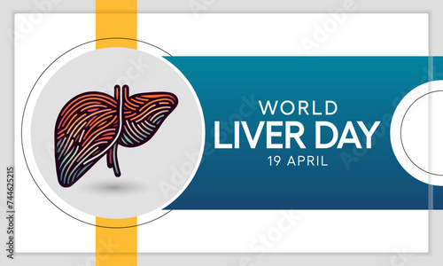 World Liver day is observed each year on April 19th across the globe. aims to raise global awareness of hepatitis a group of infectious diseases known as Hepatitis  A, B, C, D, and E. Vector art.