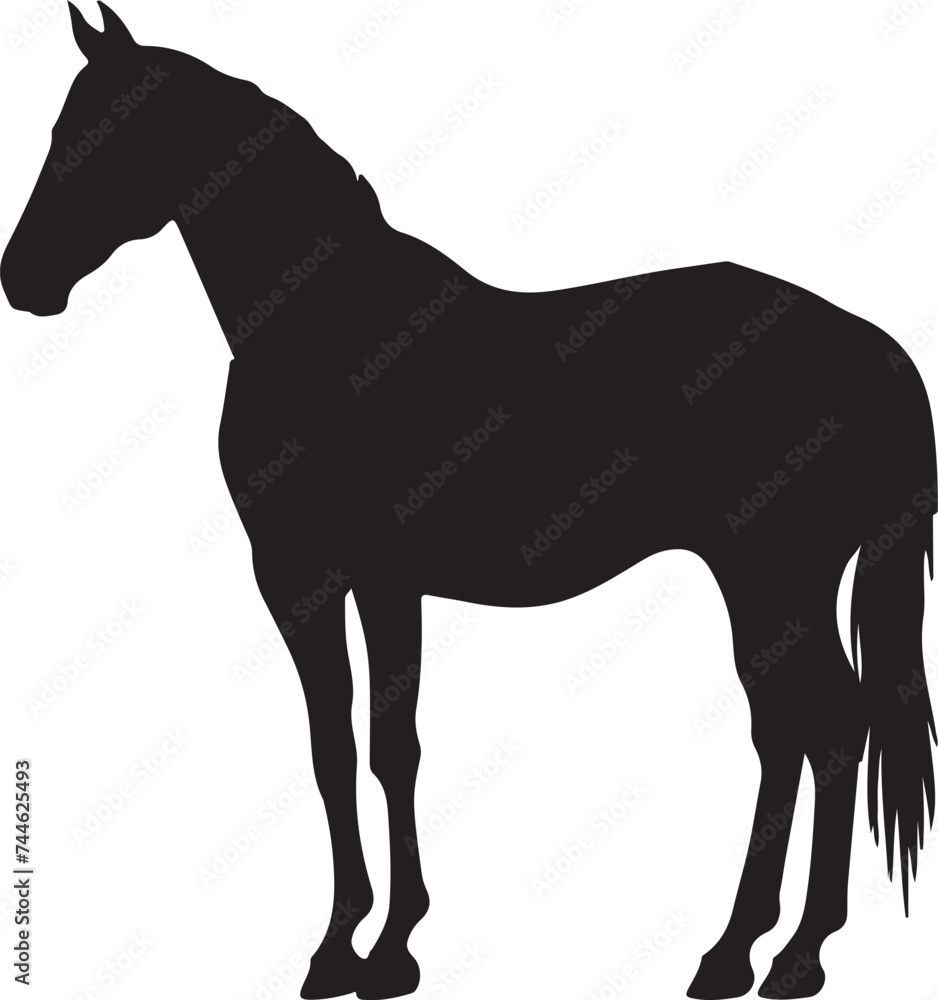 Obraz premium horse animal silhouette vector illustration