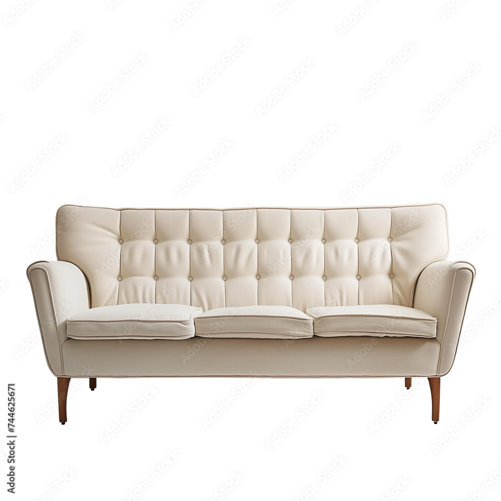 Fototapeta premium white sofa isolated on white background