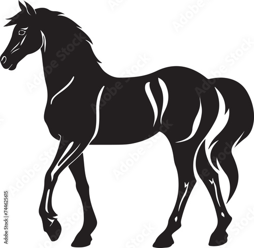horse animal silhouette vector illustration